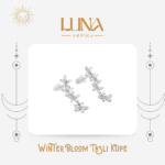 Winter Bloom Taşlı Küpe